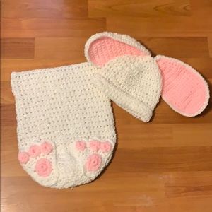 Bunny Baby Cocoon and Hat